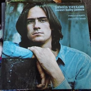 James Taylor "Sweet Baby James" Vintage Vinyl Record with Poster Insert